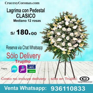 Lagrima con pedestal